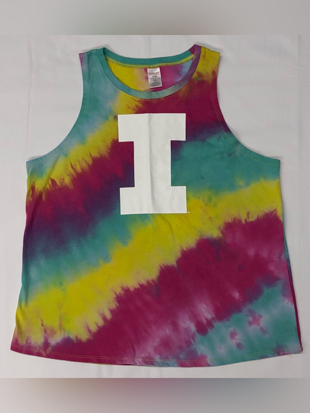 Illinois Fighting Illini Women’s Large Tie Dye Tank Top NCAA - Sideline Apparel